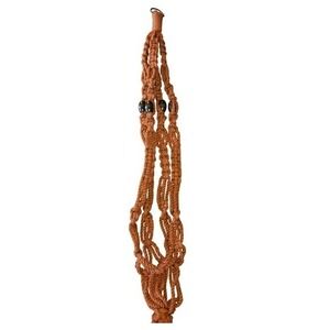 Terracotta Macrame Plant Hanger with Wood Beads Boho Retro Home Decor 34"‎